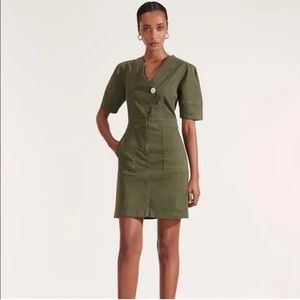 Veronica Beard Army Green Bree Minidress Size 8